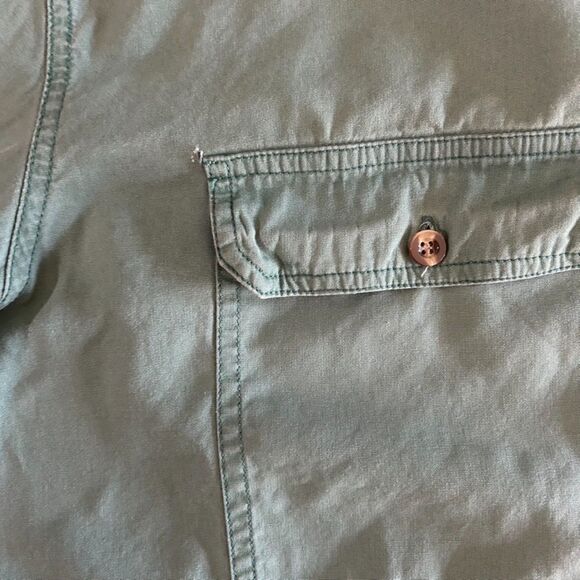 90s Green Chambray "Alaska" Button Up Long Sleeve Mend Shirt, sz XL, 90s Dad - Picture 7 of 7